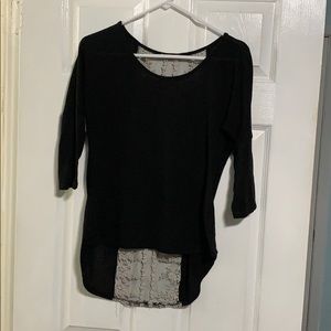 Charlotte Russe Black/White Lace Shirt